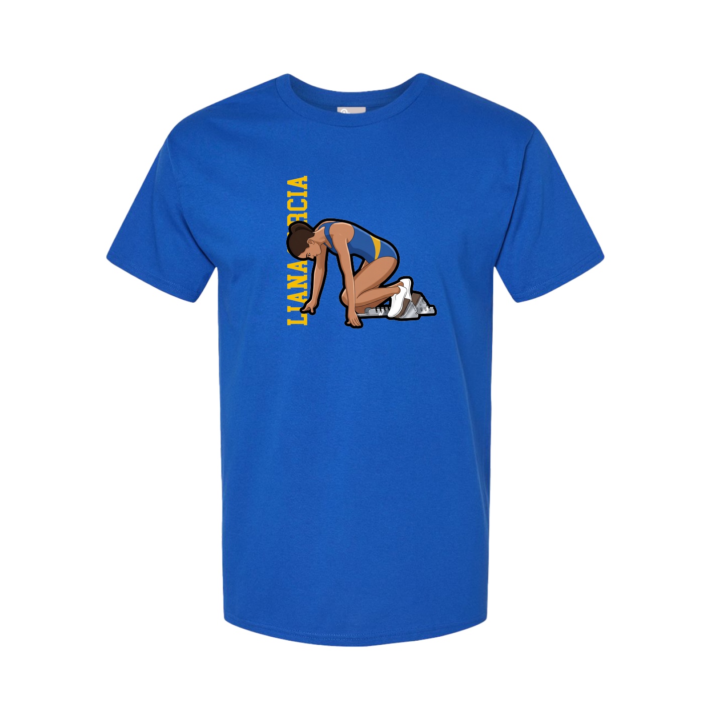 Tee — Name Vertical in Royal