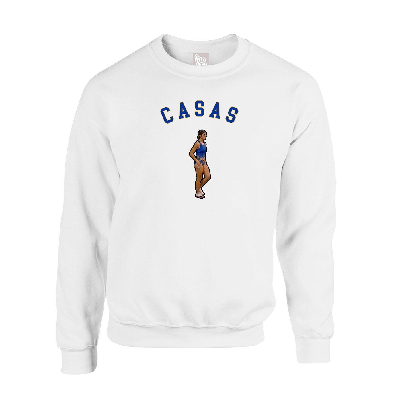 Fleece Crew — Shirsey Arch in White
