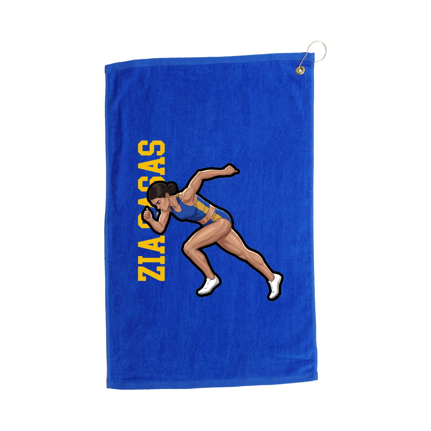 Golf Towel — Name Vertical in Royal