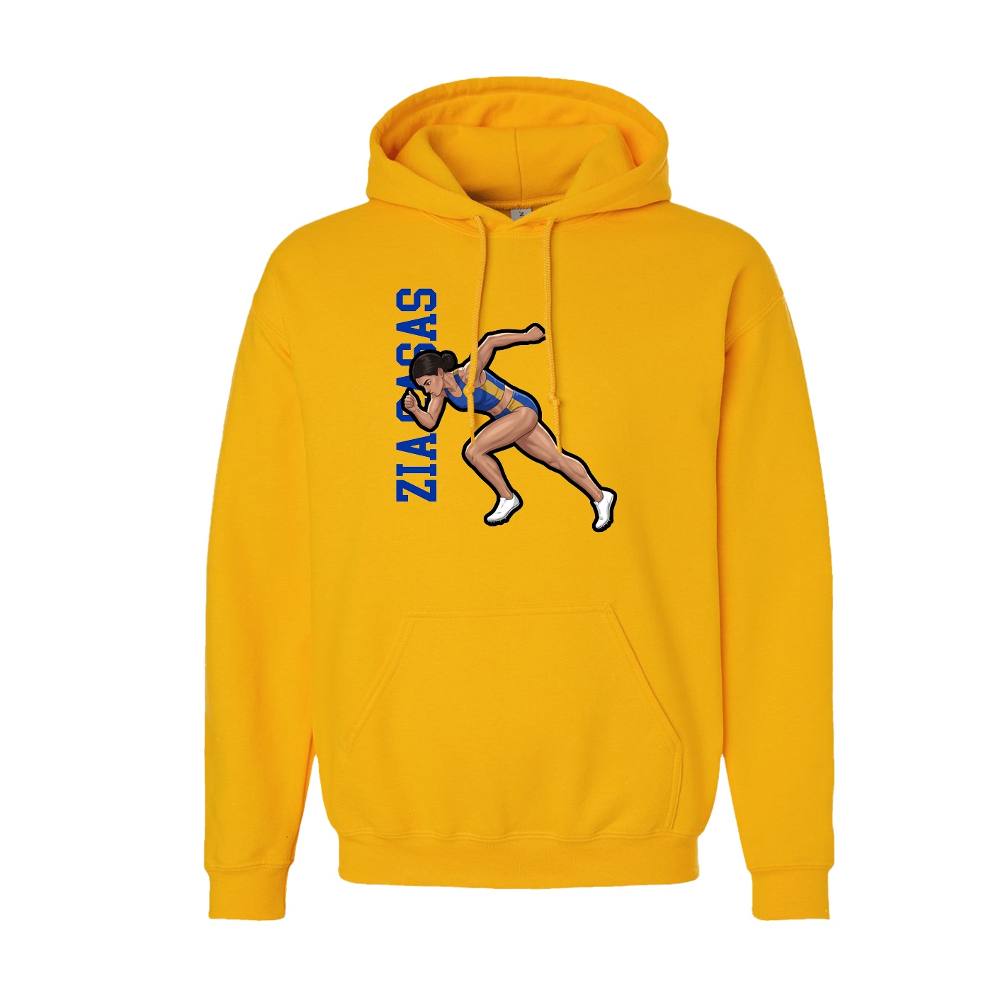 Hoodie — Name Vertical in Gold