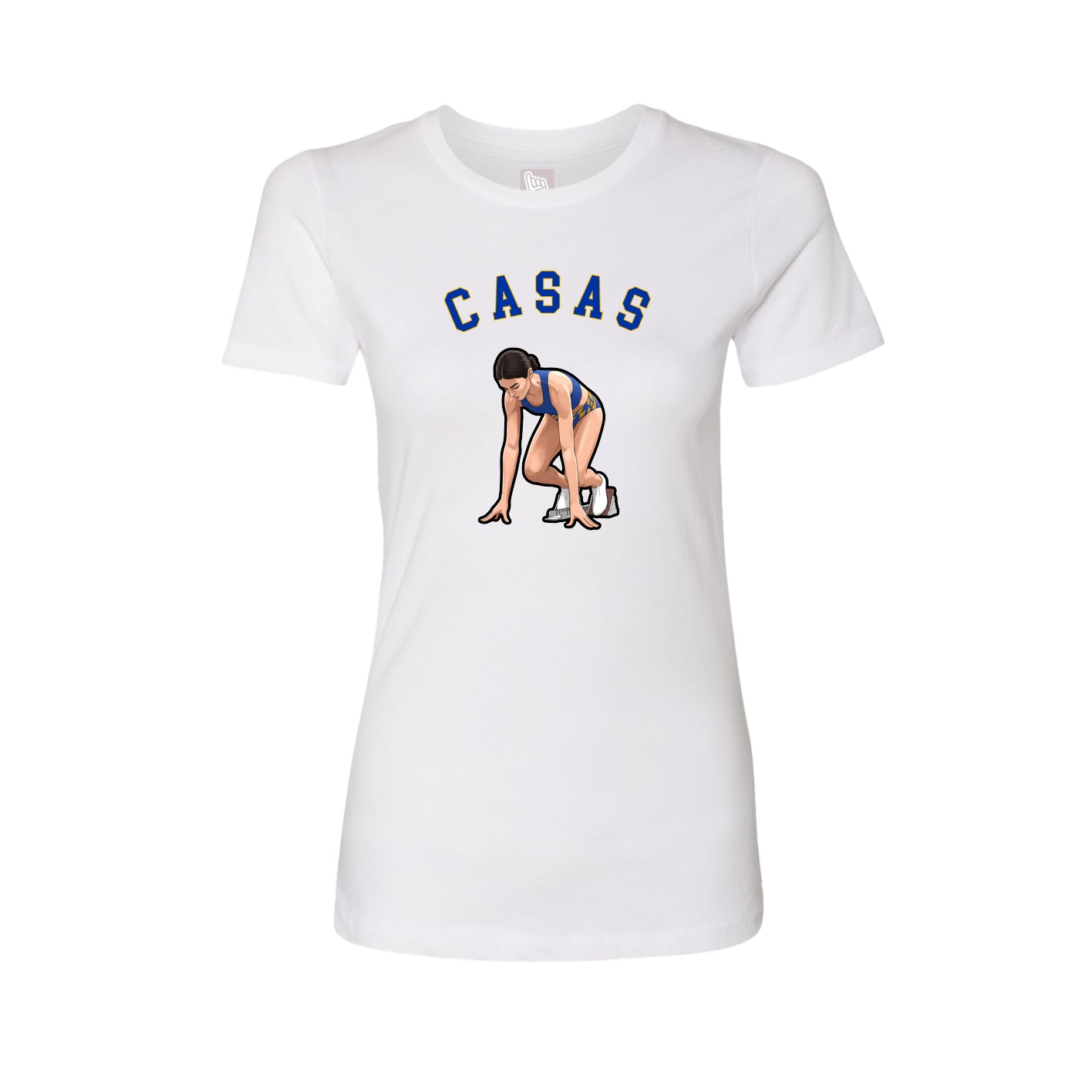 Fitted Women's Tee — Shirsey Arch in White