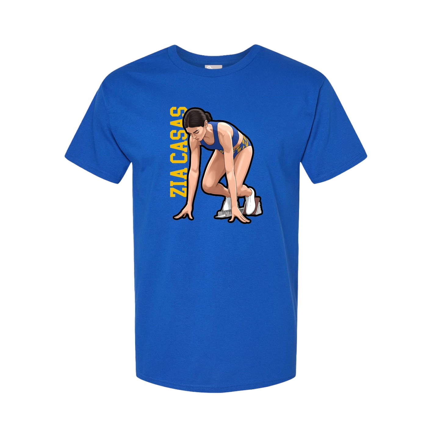 Youth Tee — Name Vertical in Royal