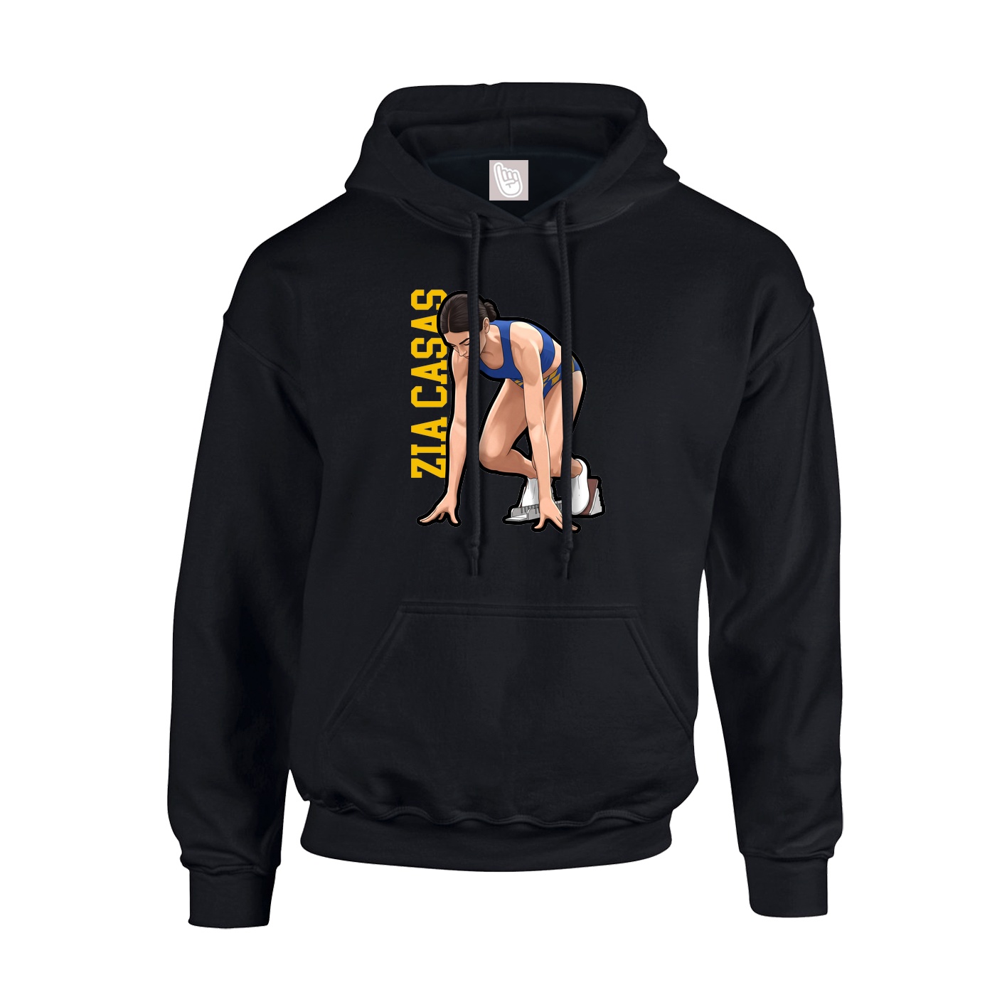 Hoodie — Name Vertical in Black
