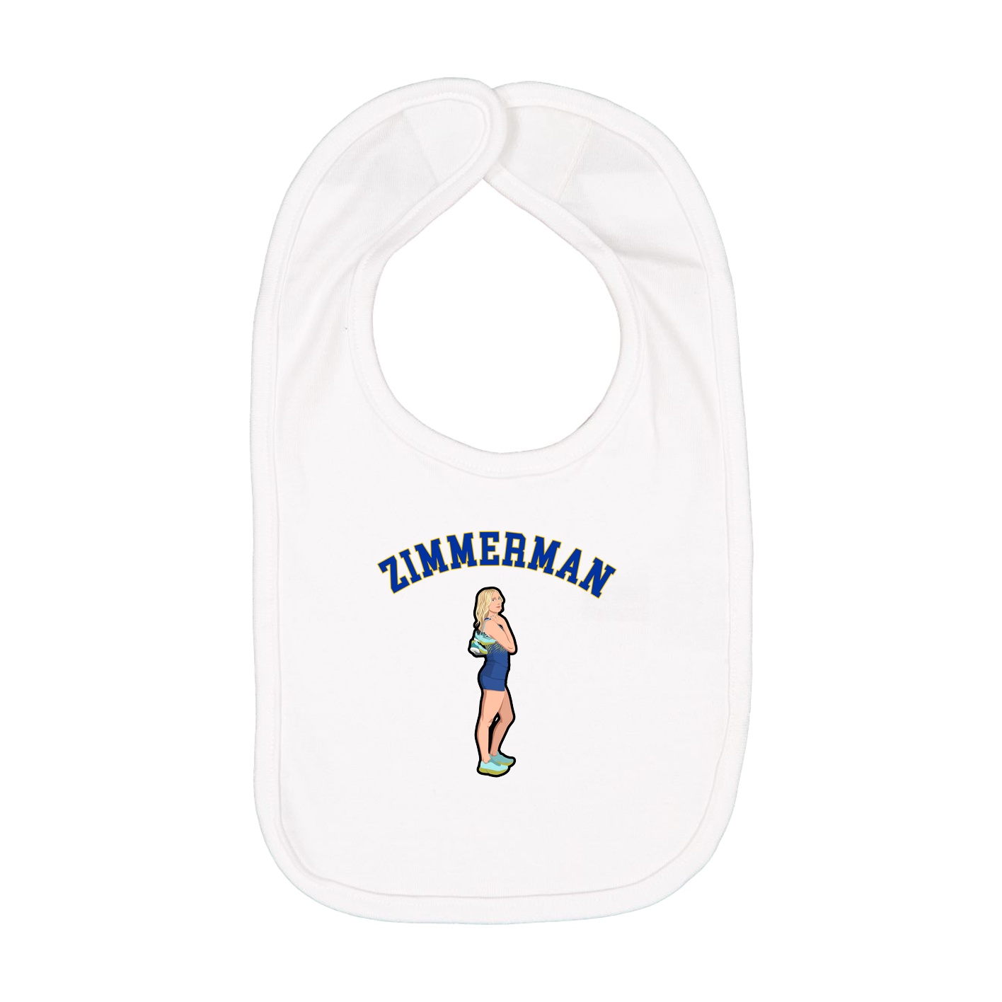Infant Bib — Shirsey Arch in White