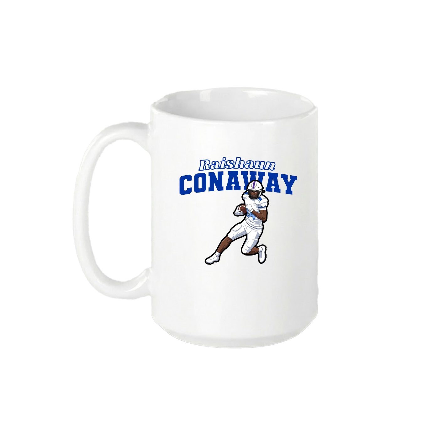 15oz Coffee Mug — Name Arch in White
