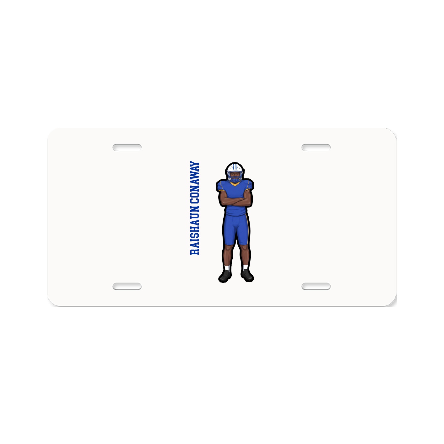 License Plate — Name Vertical in Classic