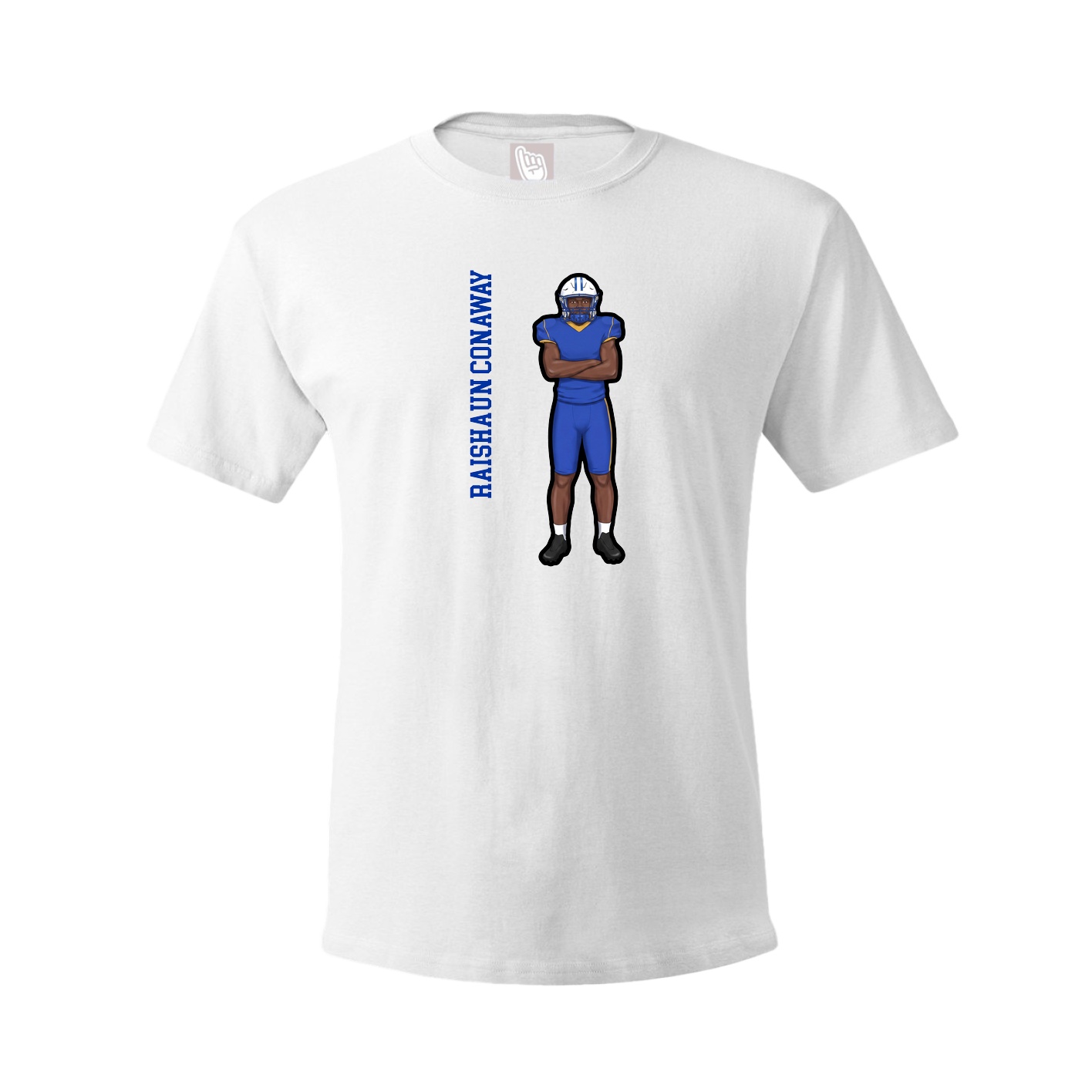 Tee — Name Vertical in White