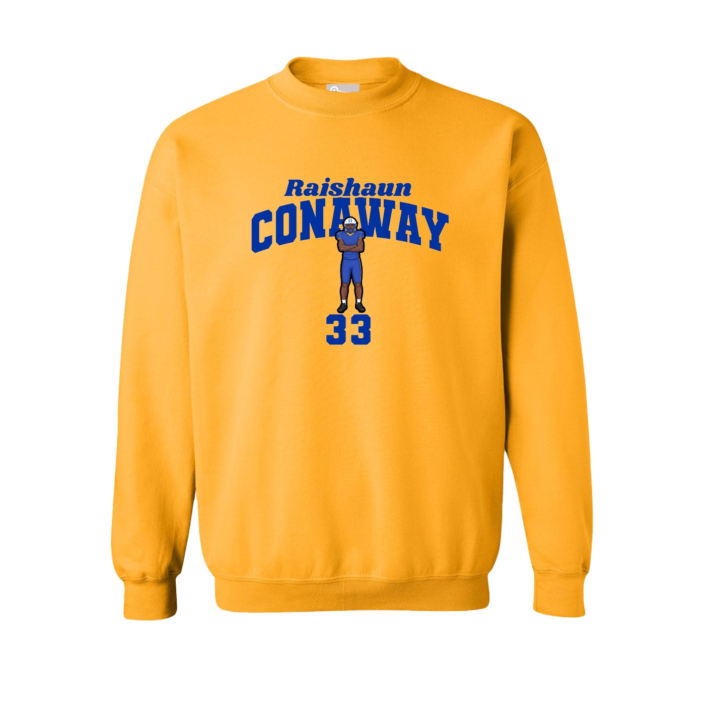 Fleece Crew — Signature Arch in Gold