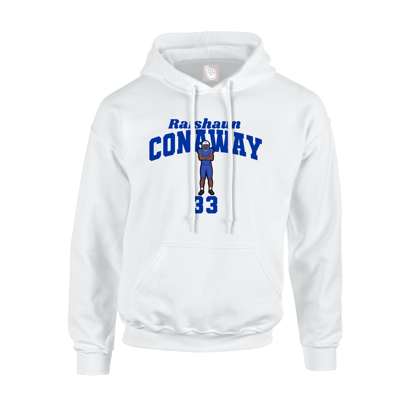 Youth Hoodie — Signature Arch in White