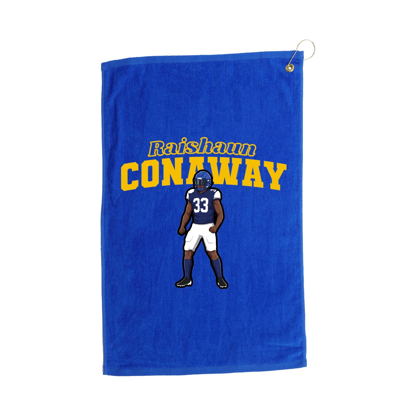 Golf Towel — Name Arch in Royal