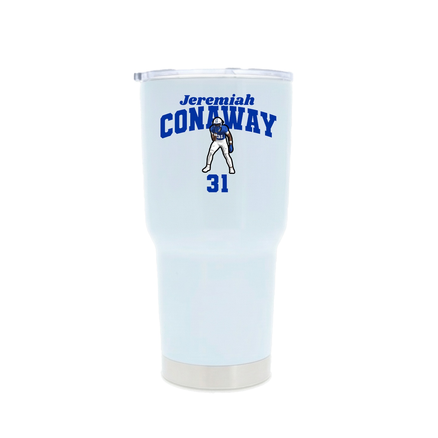 30oz Stainless Steel Tumbler — Signature Arch in White