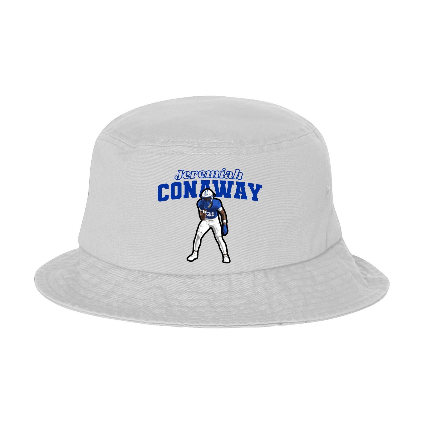 Bucket Cap — Name Arch in White