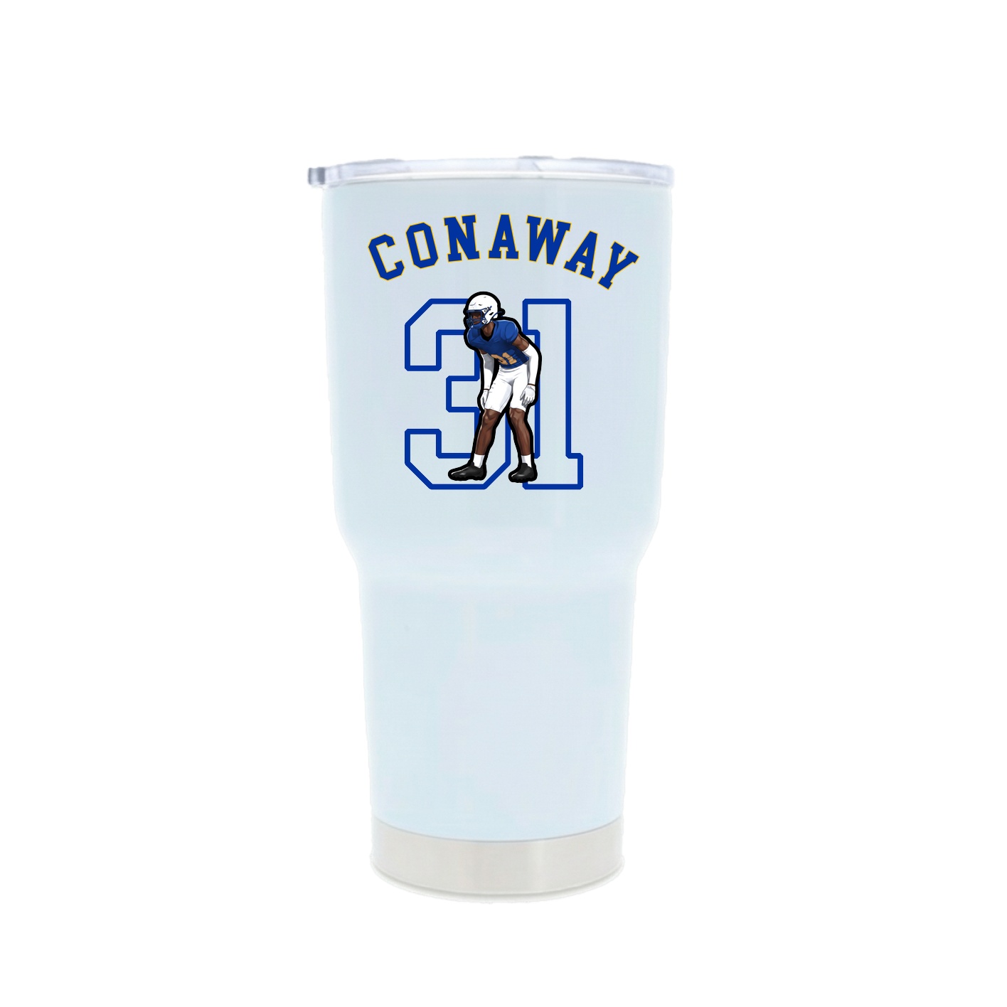 30oz Stainless Steel Tumbler — Shirsey Arch in White