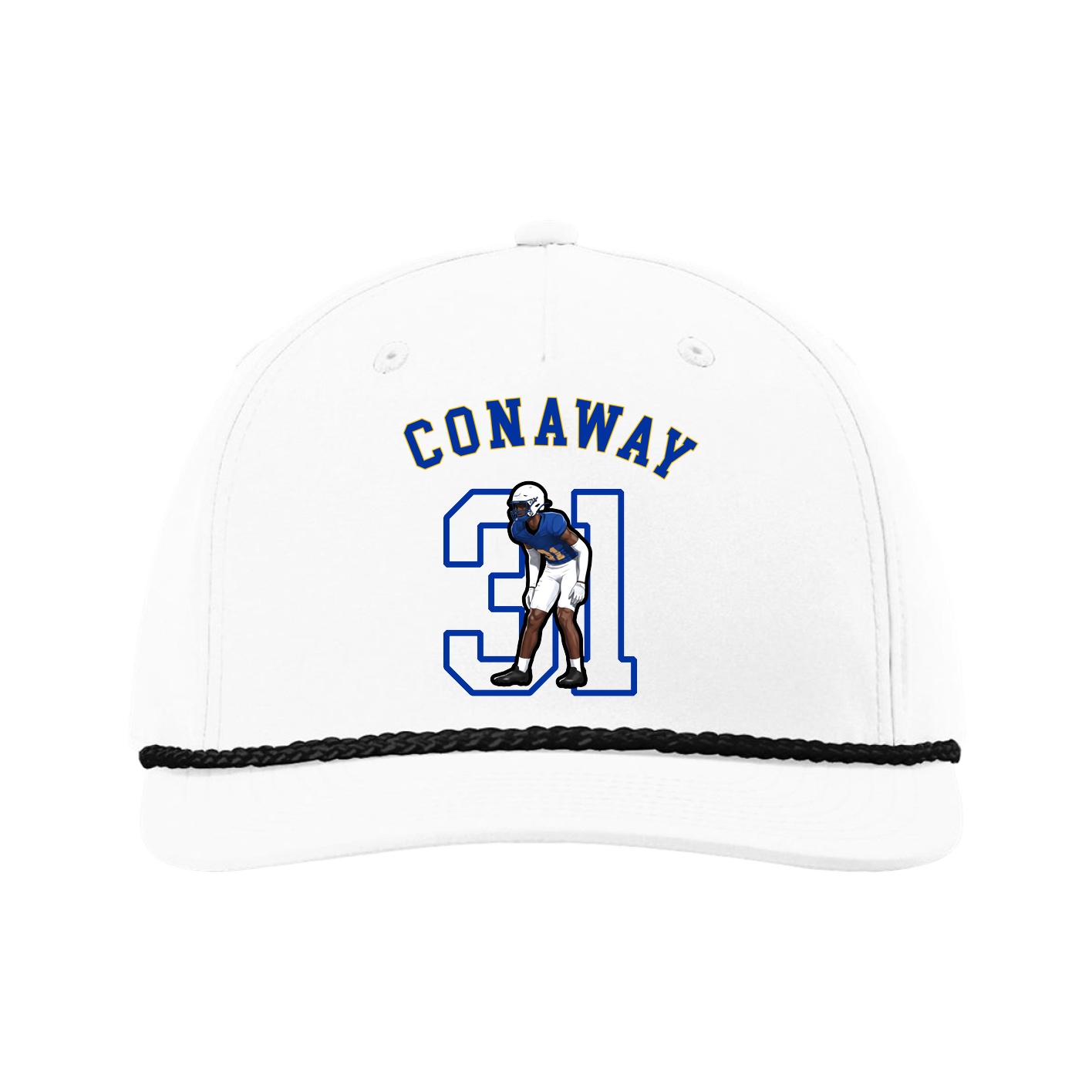 Five-Panel Classic Rope Cap — Shirsey Arch in White