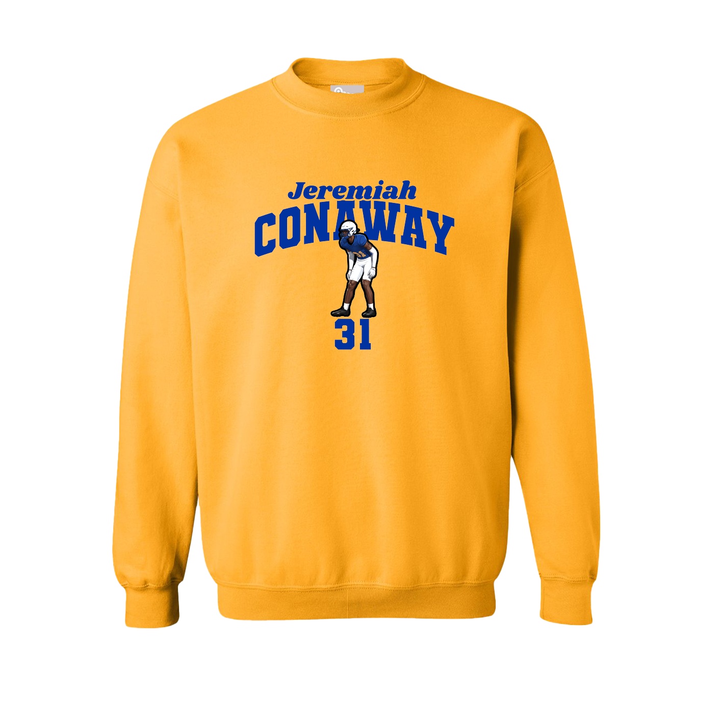 Fleece Crew — Signature Arch in Gold