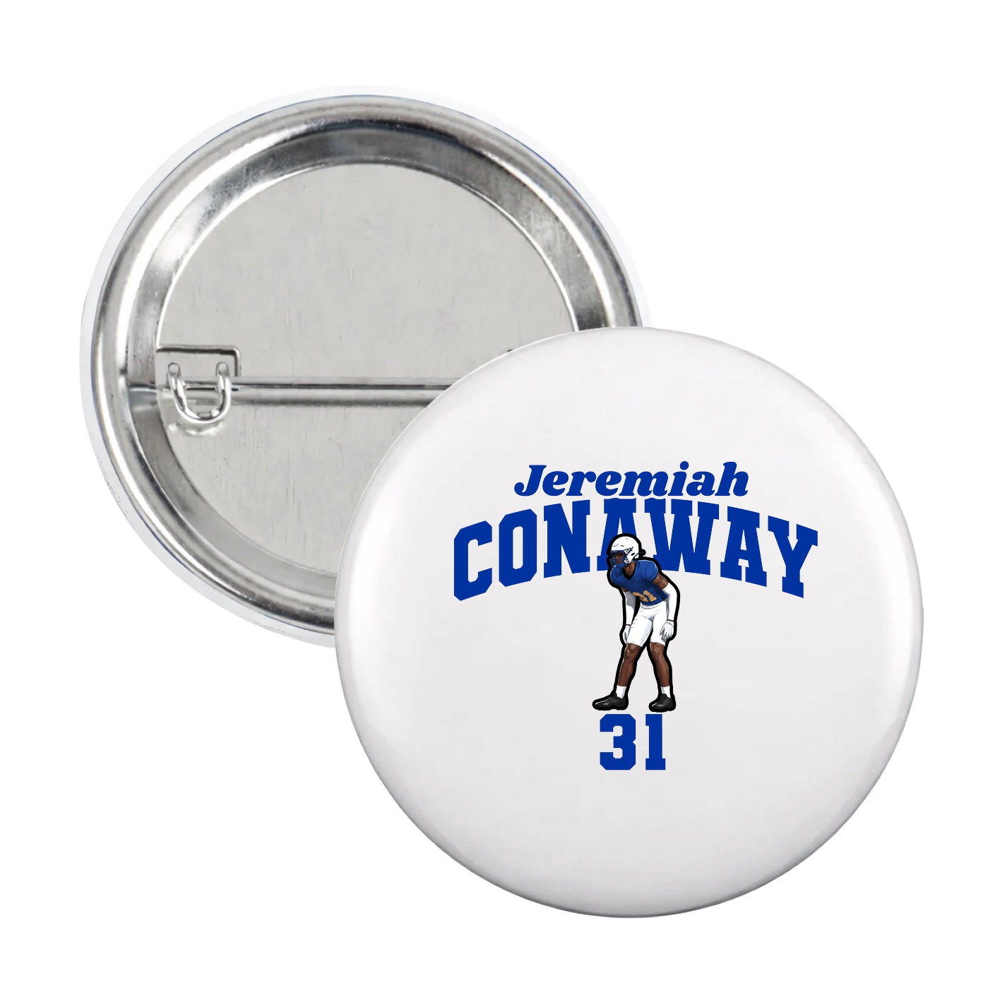 Game Day Button — Signature Arch in White