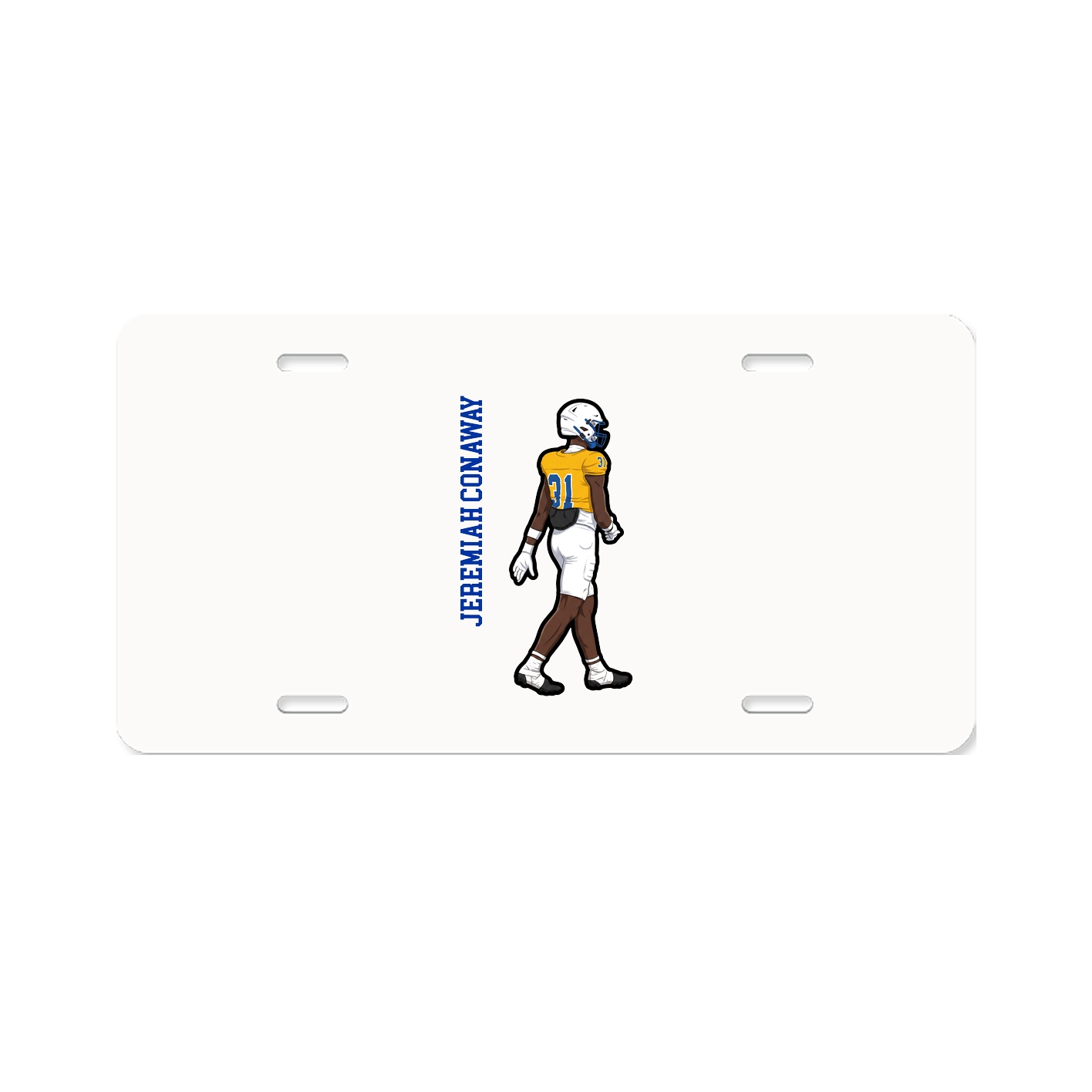 License Plate — Name Vertical in Classic