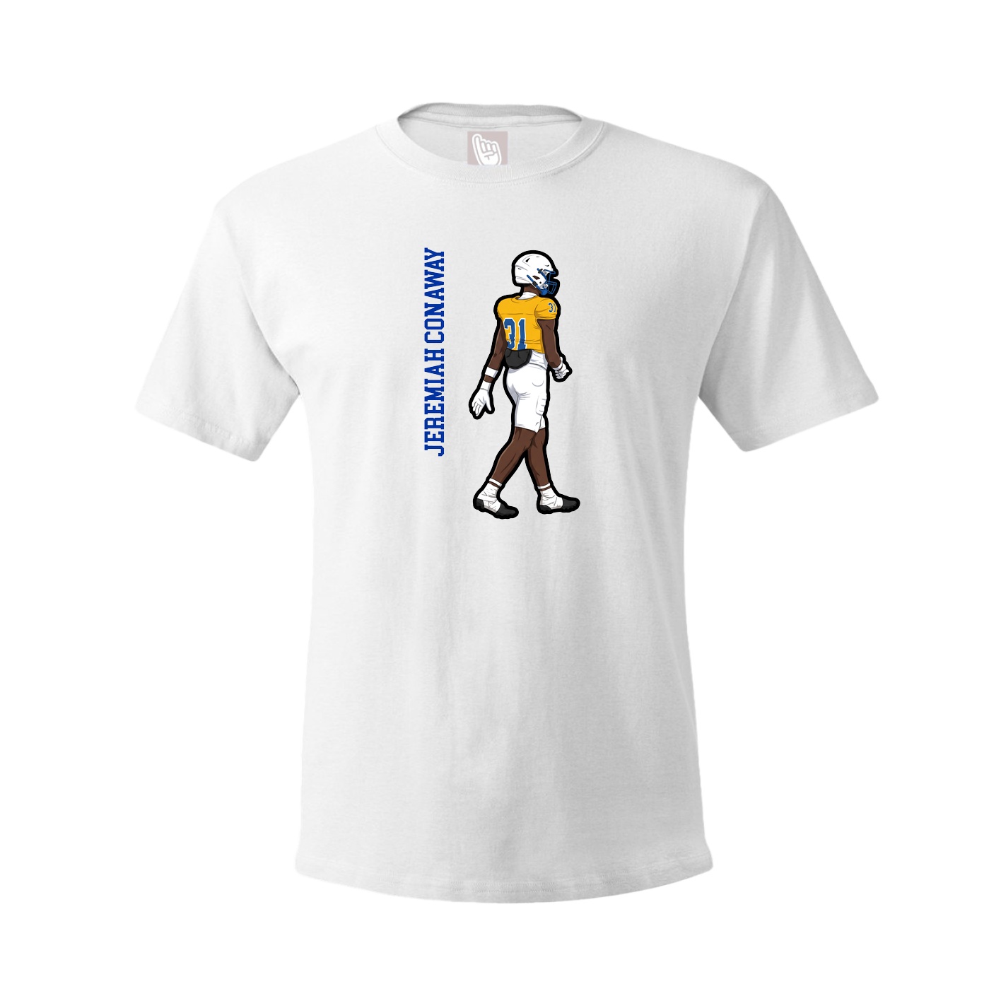Tee — Name Vertical in White