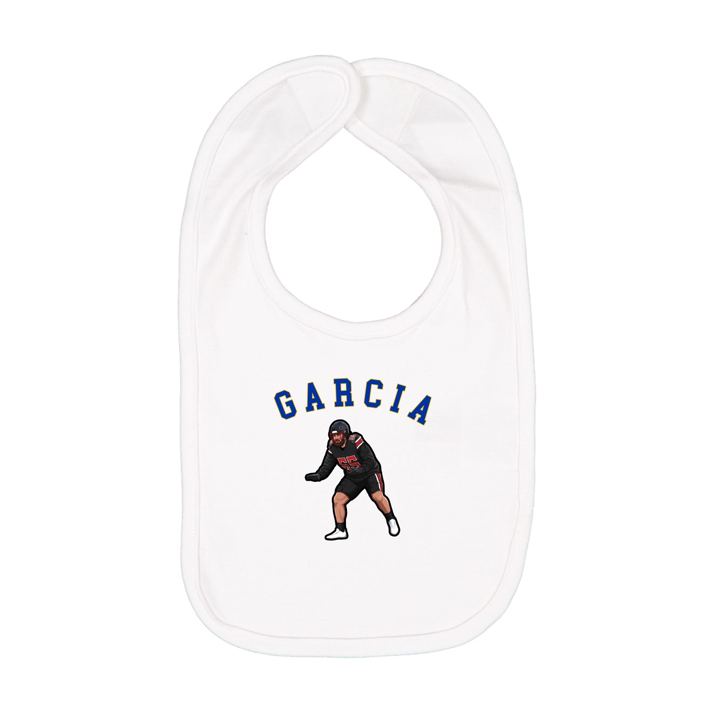 Infant Bib — Shirsey Arch in White