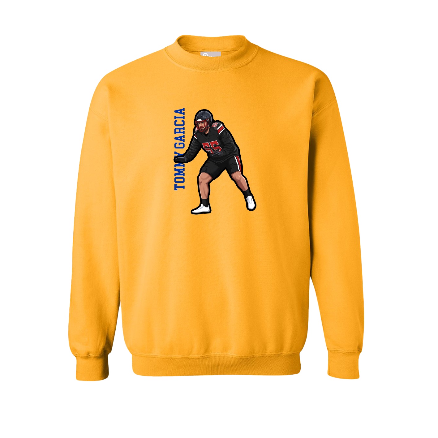 Fleece Crew — Name Vertical in Gold