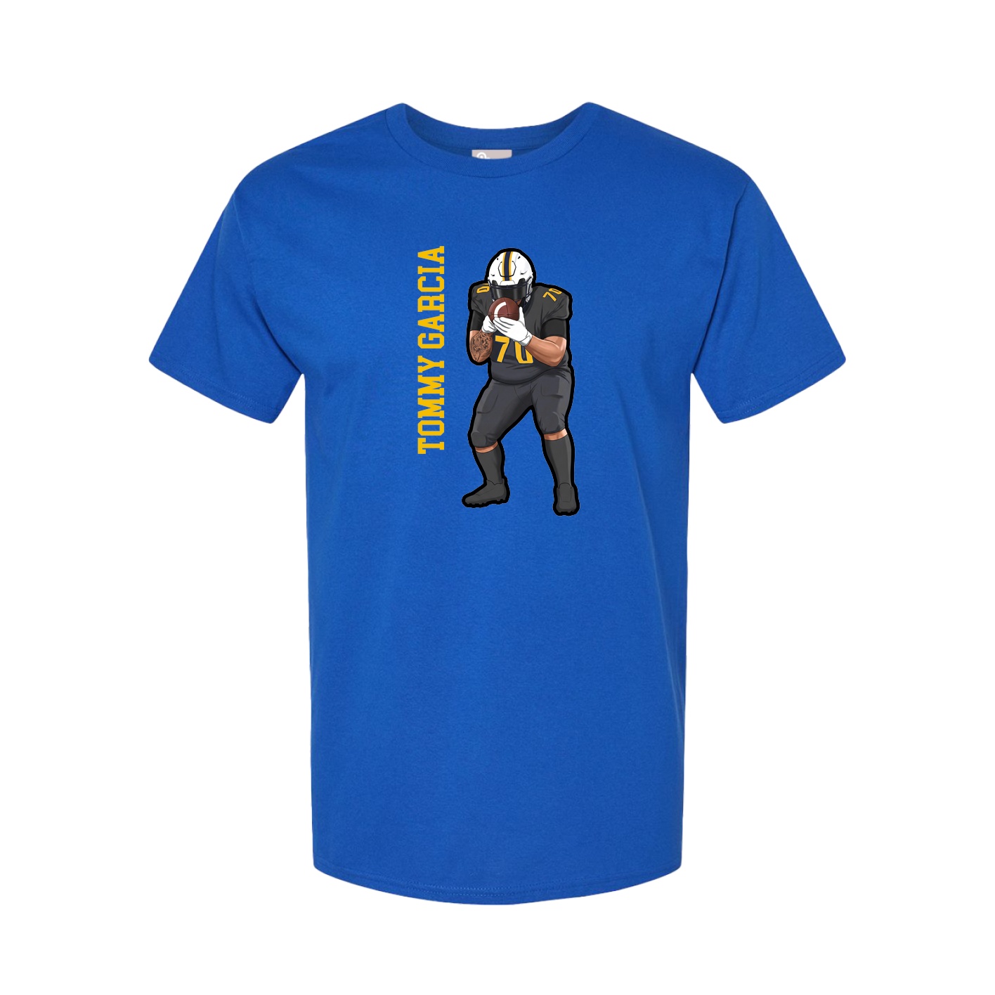 Youth Tee — Name Vertical in Royal