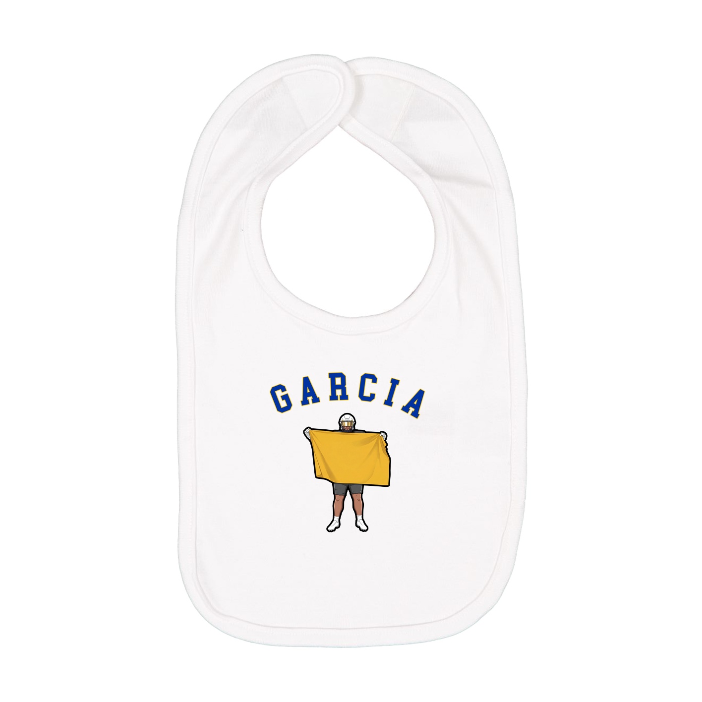 Infant Bib — Shirsey Arch in White