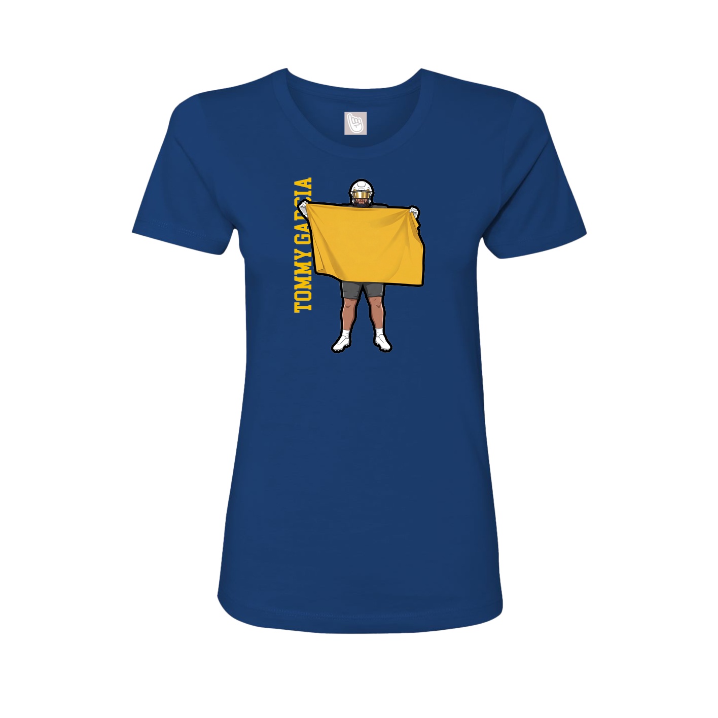 Womens Tee — Name Vertical in Royal