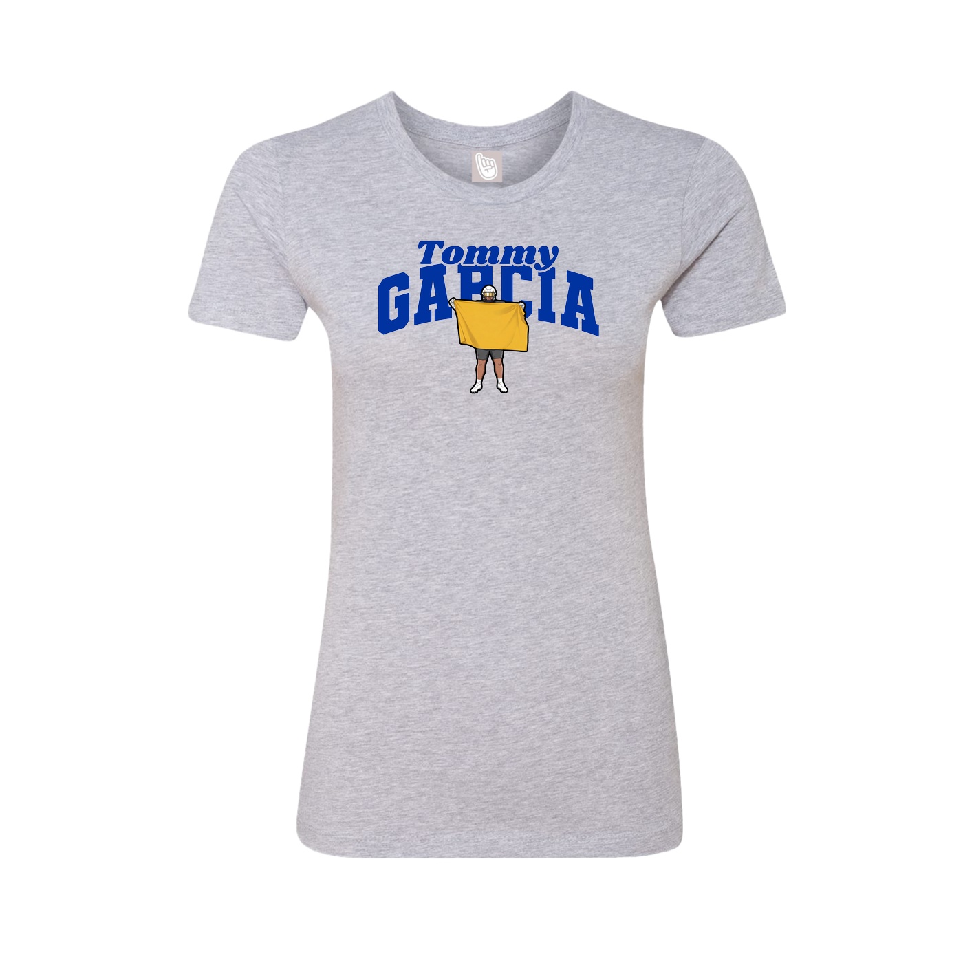 Fitted Women's Tee — Signature Arch in Grey
