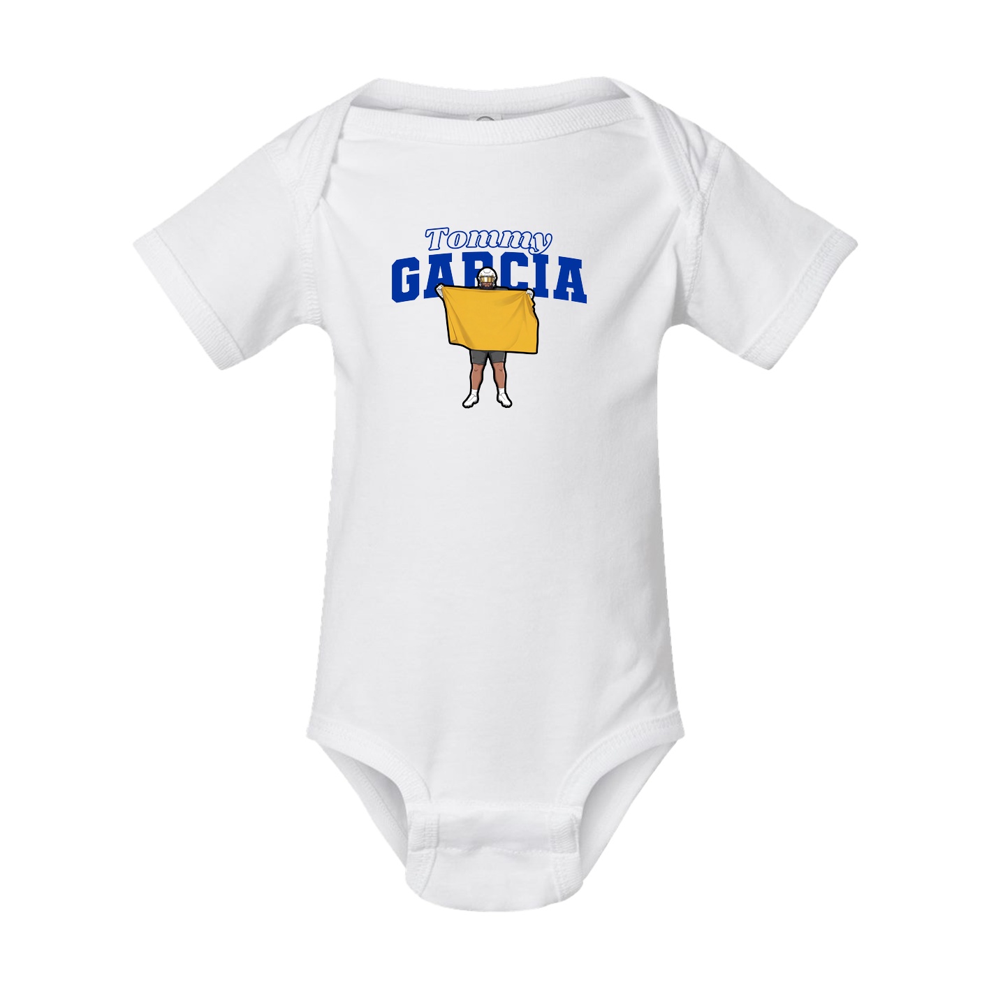 Baby Onesie — Name Arch in White