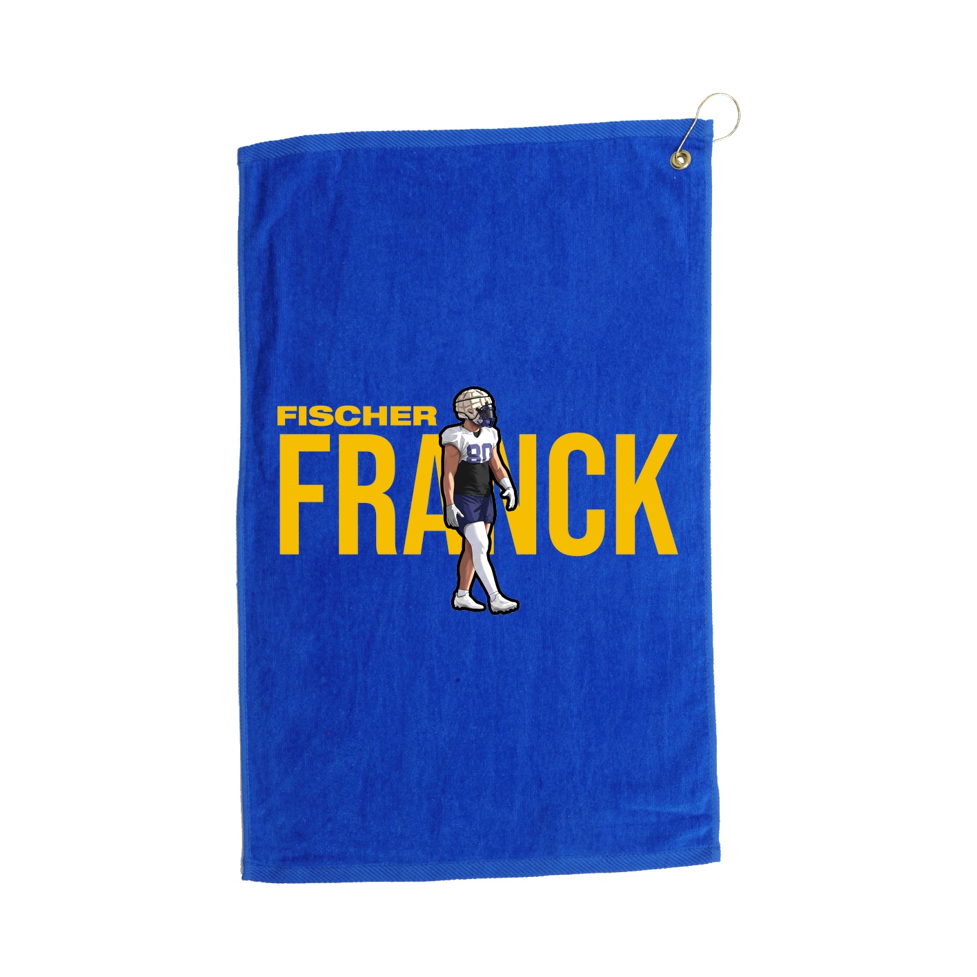 Golf Towel — Player Name in Royal