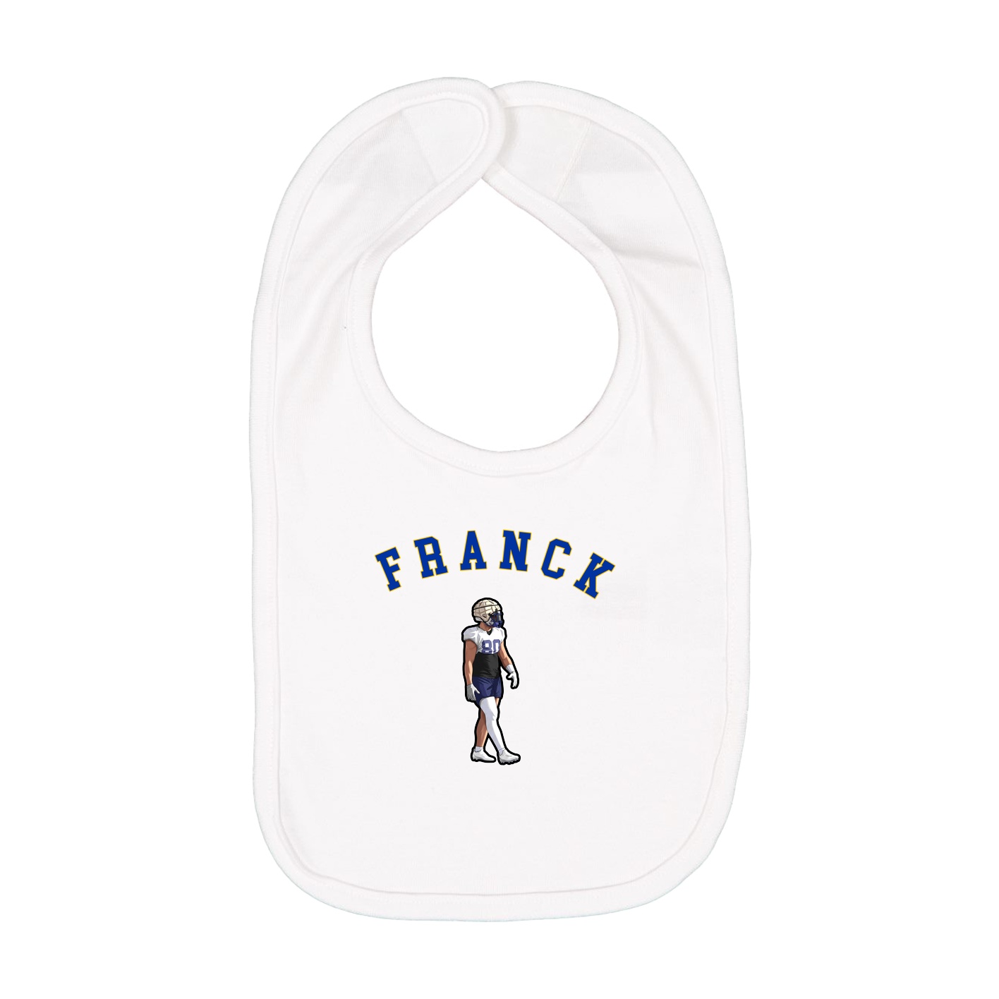 Infant Bib — Shirsey Arch in White