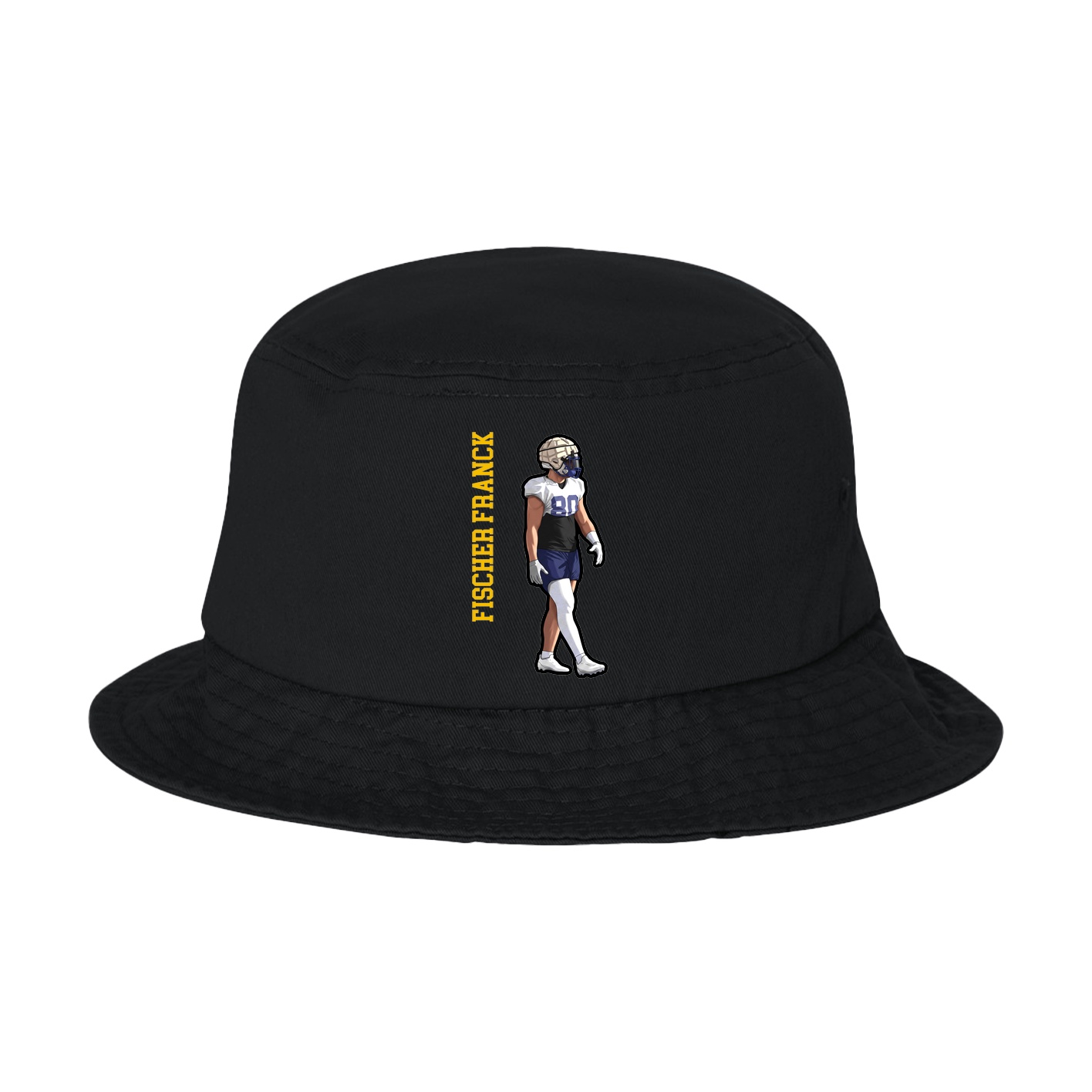 Bucket Cap — Name Vertical in Black