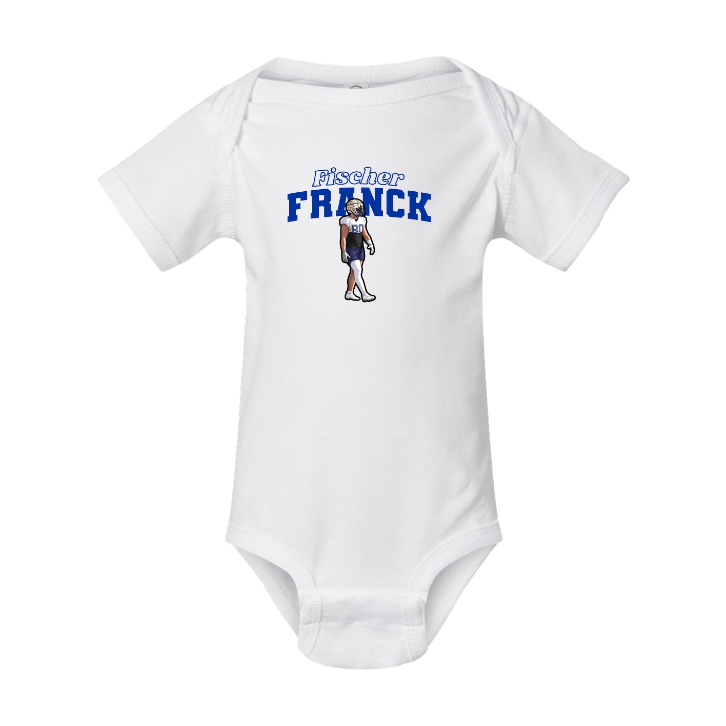 Baby Onesie — Name Arch in White