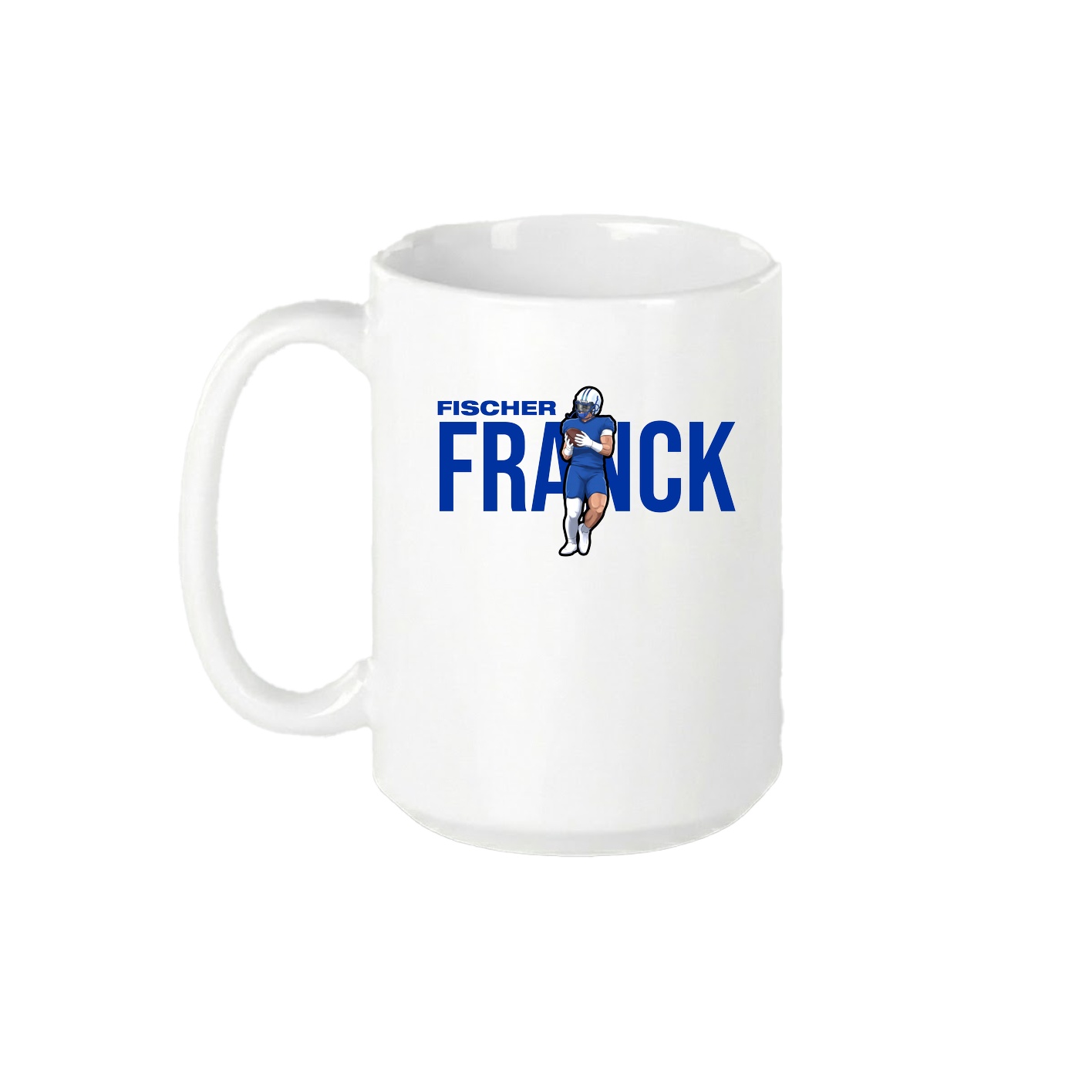 15oz Coffee Mug — Player Name in White