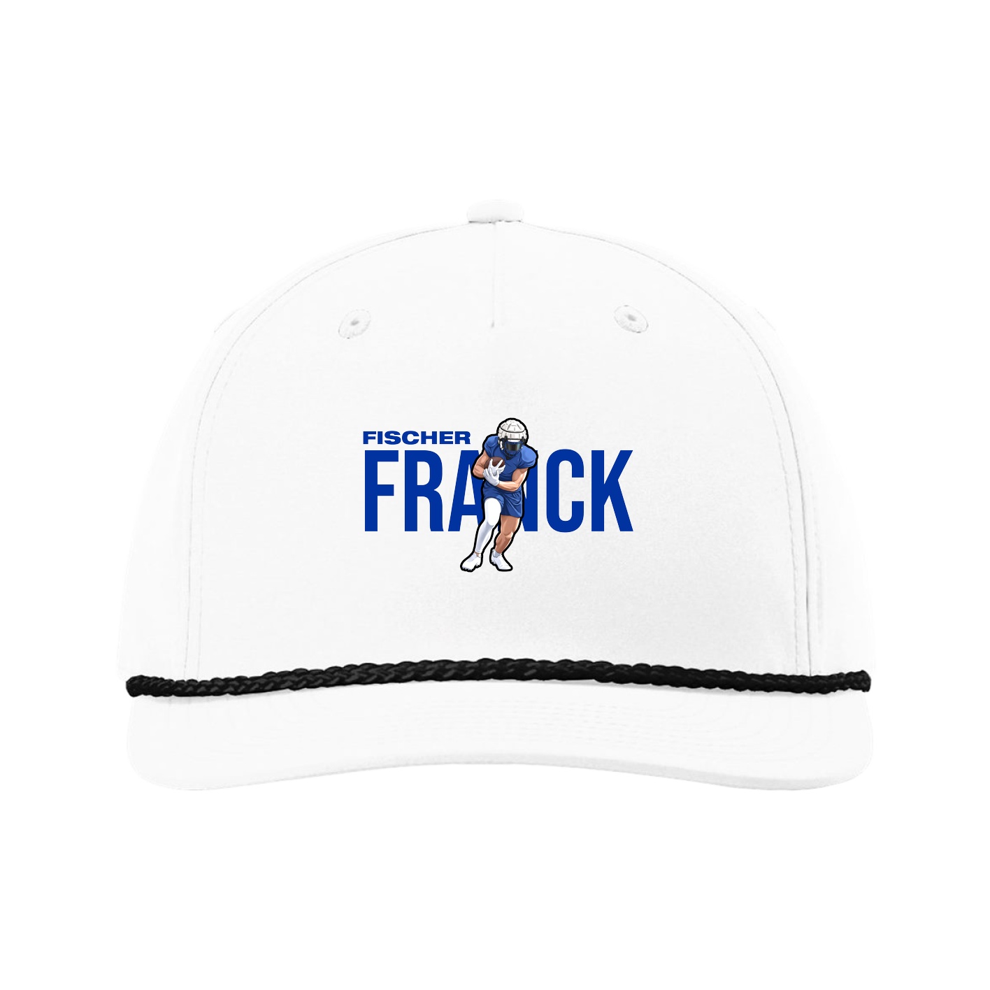 Five-Panel Classic Rope Cap — Player Name in White