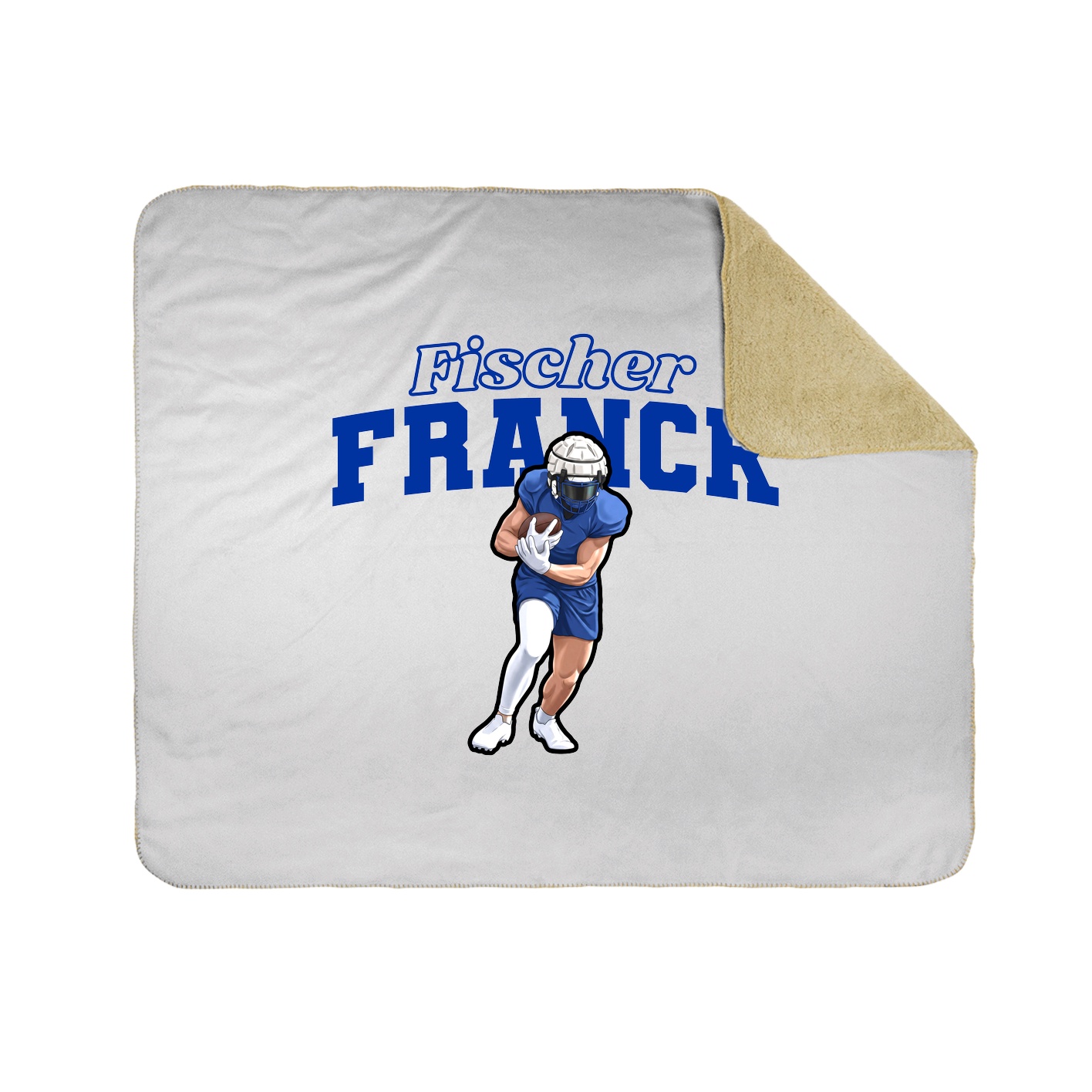 Throw Blanket — Name Arch in White