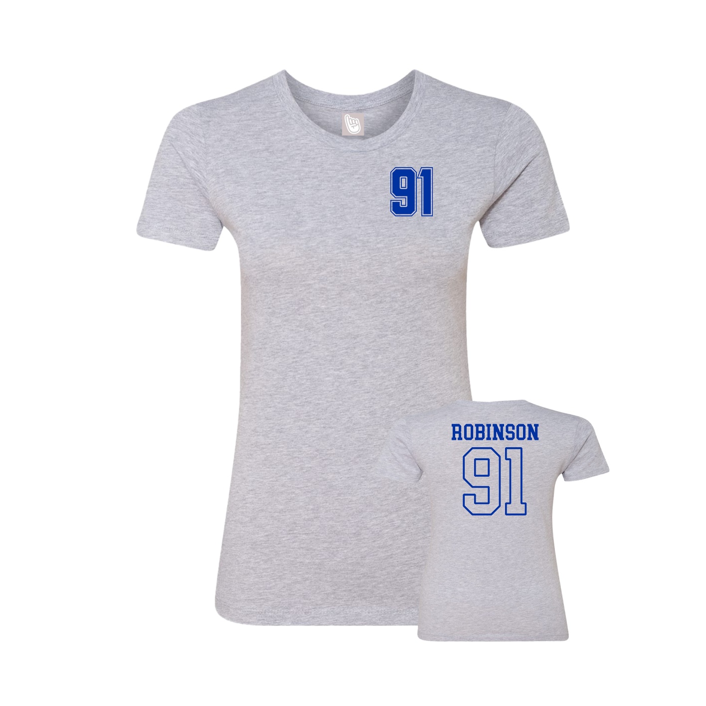 Womens Tee — Chest Back in Grey