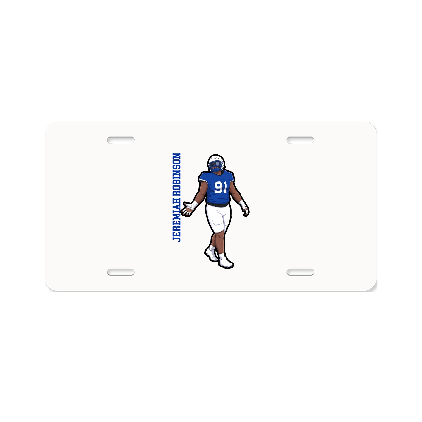 License Plate — Name Vertical in Classic
