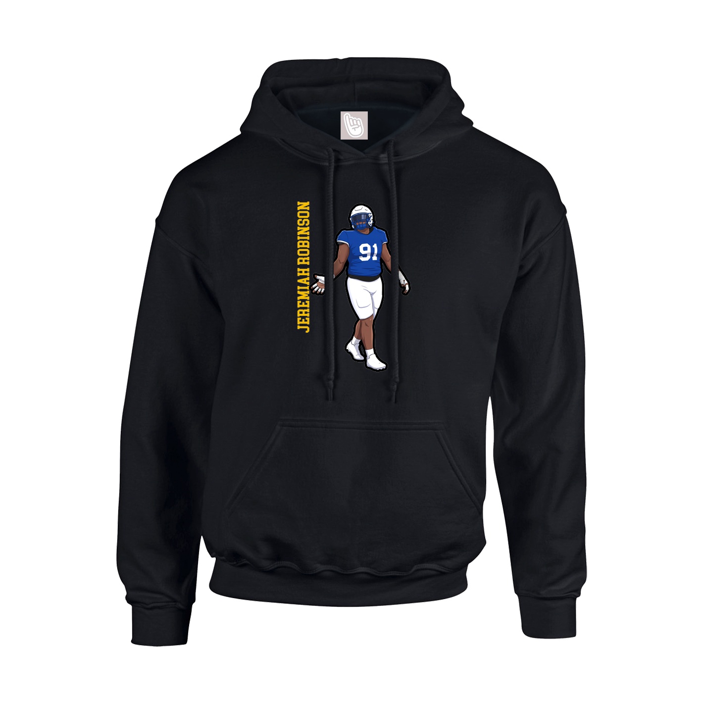Youth Hoodie — Name Vertical in Black