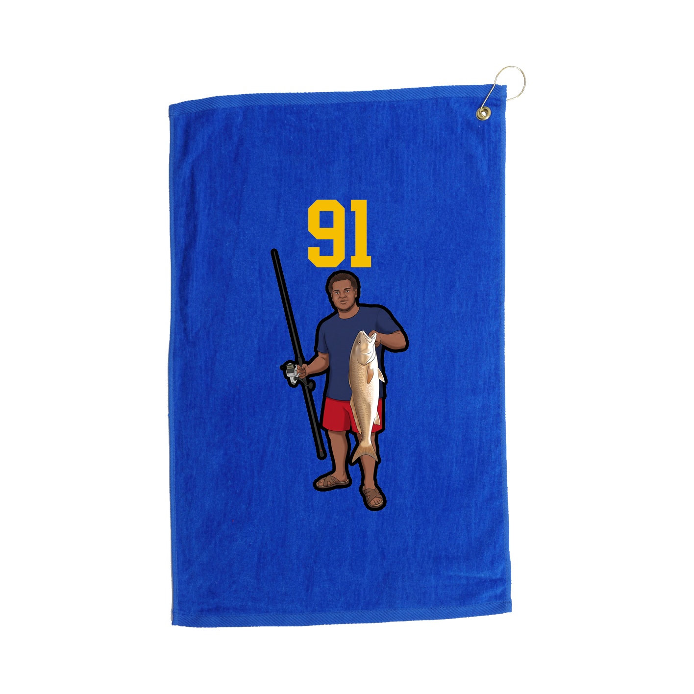 Golf Towel — Number Top in Royal