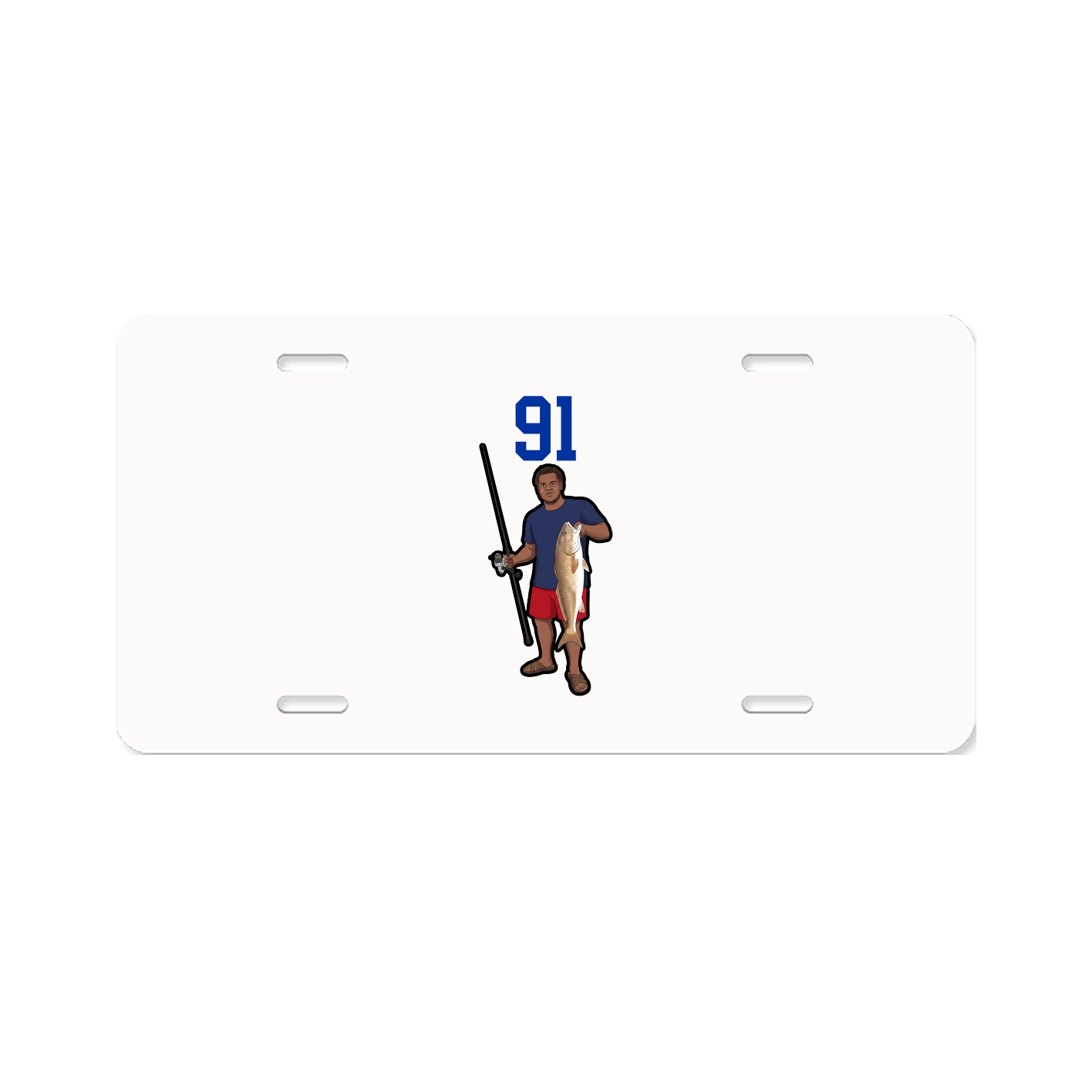 License Plate — Number Top in Classic