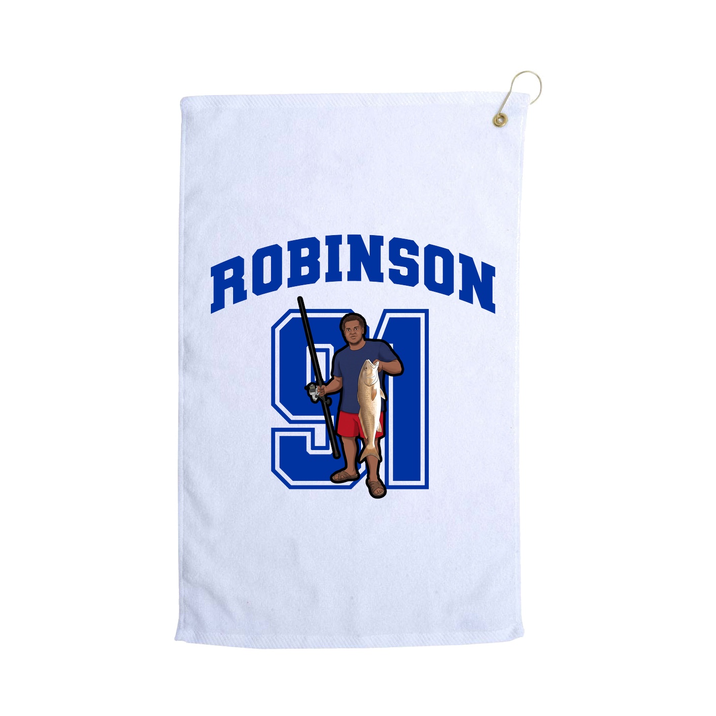 Golf Towel — Number in White