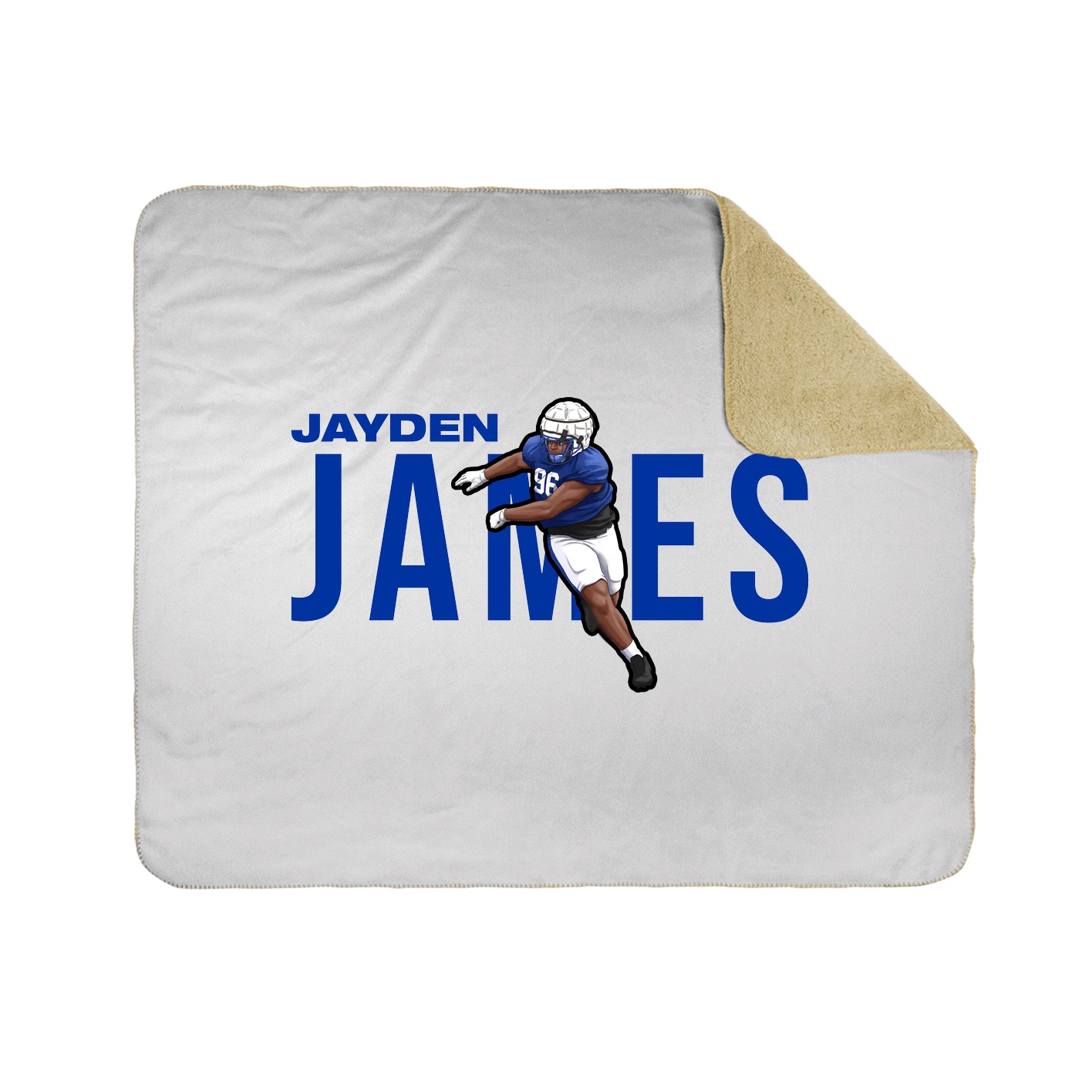 Throw Blanket — Player Name in White