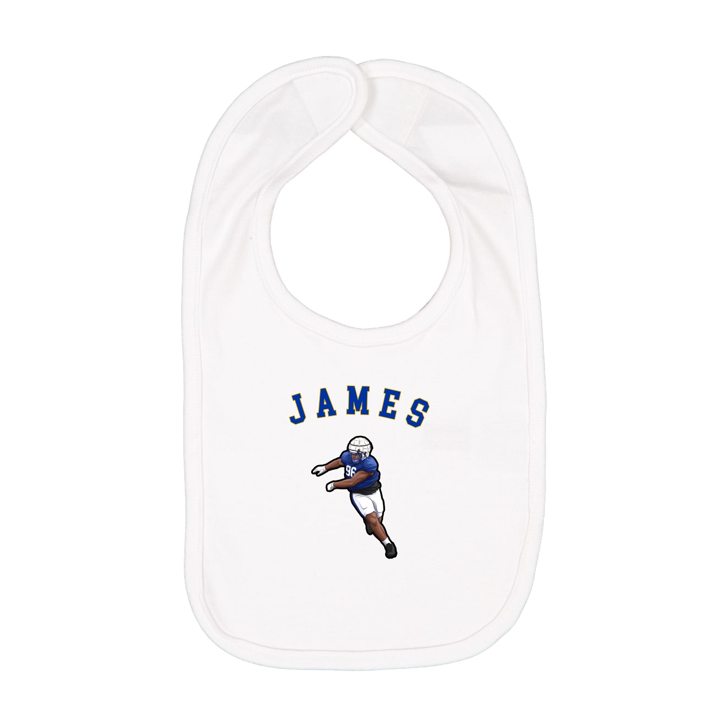 Infant Bib — Shirsey Arch in White