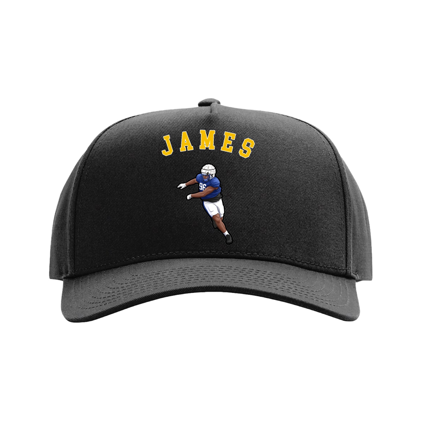 Full Fabric Five-Panel Champ Cap — Shirsey Arch in Black