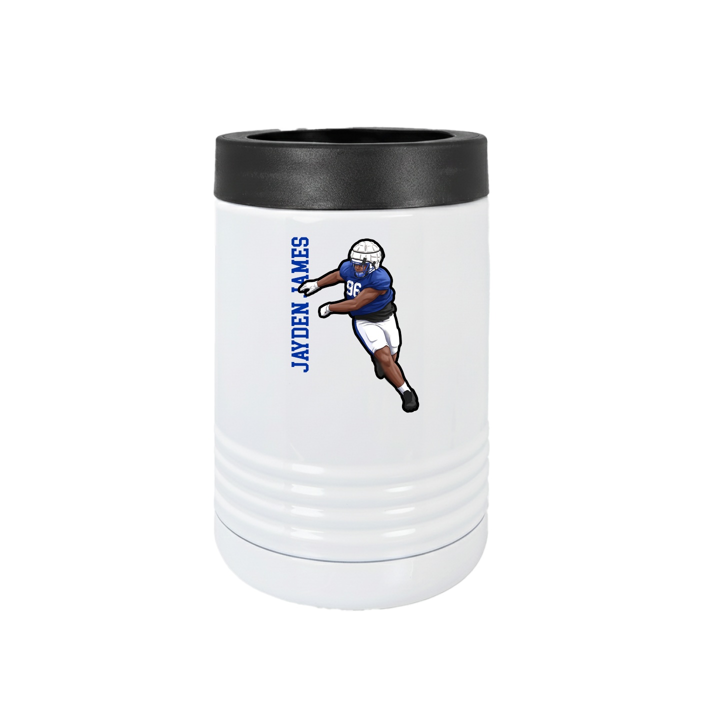 Beverage Holder — Name Vertical in White