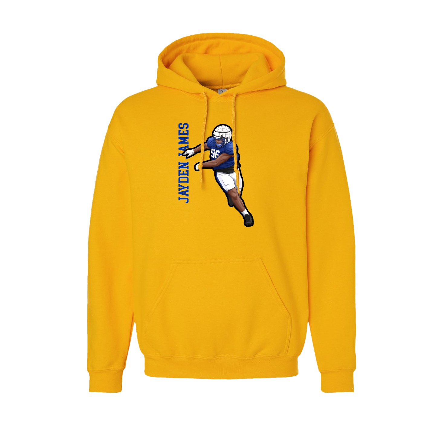 Hoodie — Name Vertical in Gold