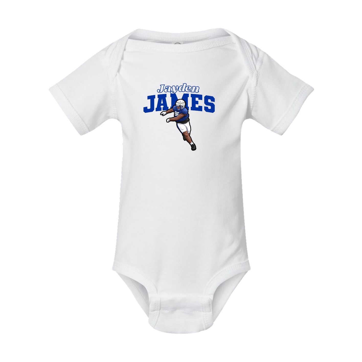 Baby Onesie — Name Arch in White