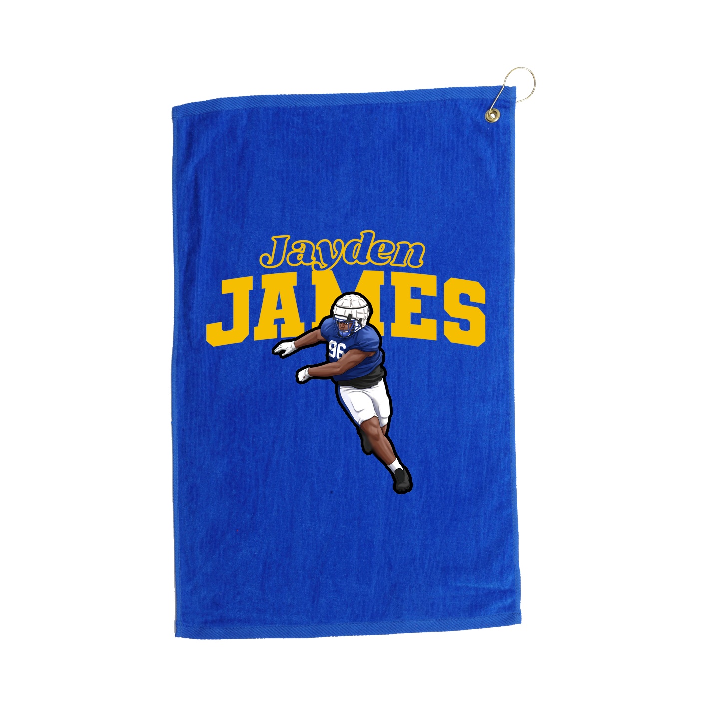 Golf Towel — Name Arch in Royal
