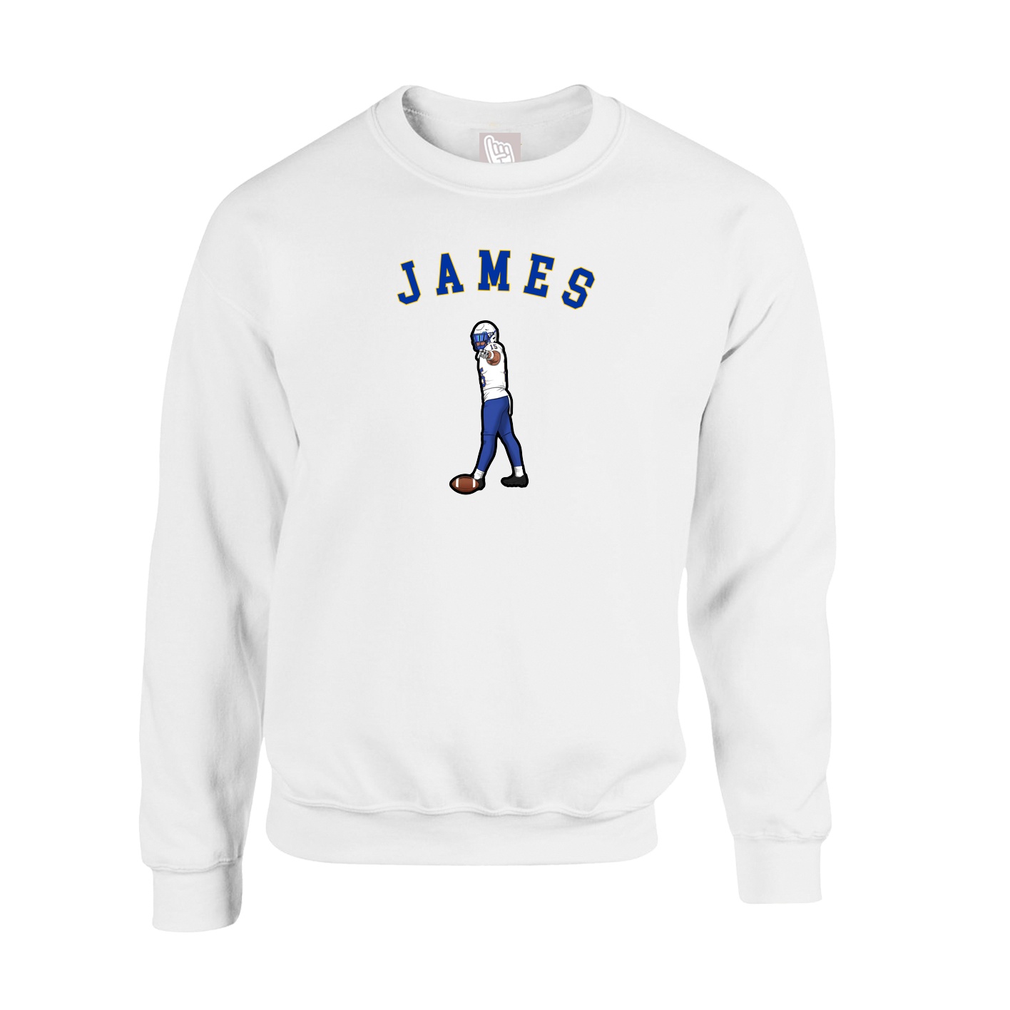 Fleece Crew — Shirsey Arch in White
